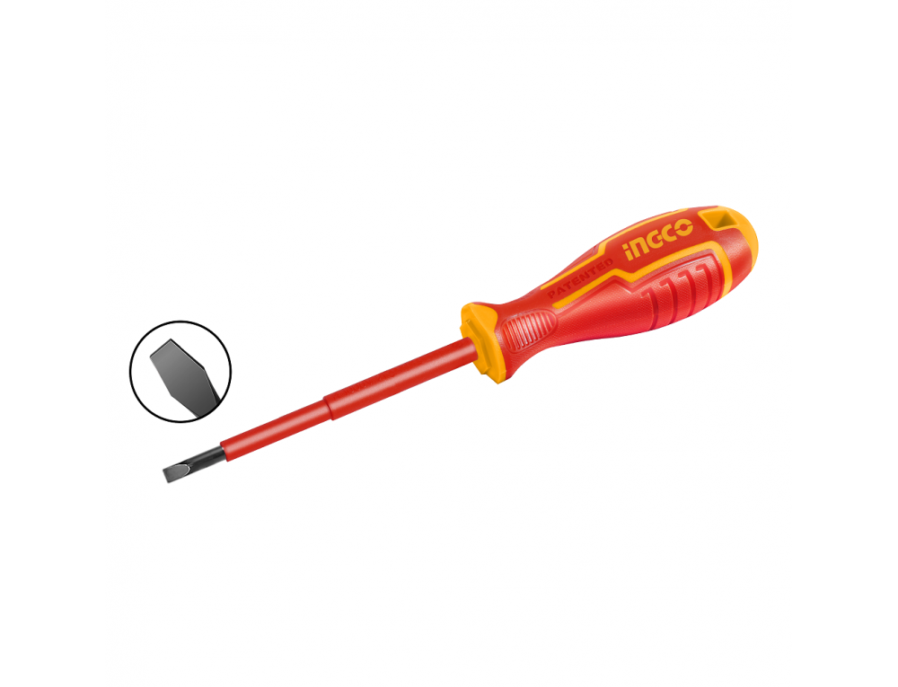 Викрутка діелектрична VDE пласка 5,5х125 мм INGCO INDUSTRIAL