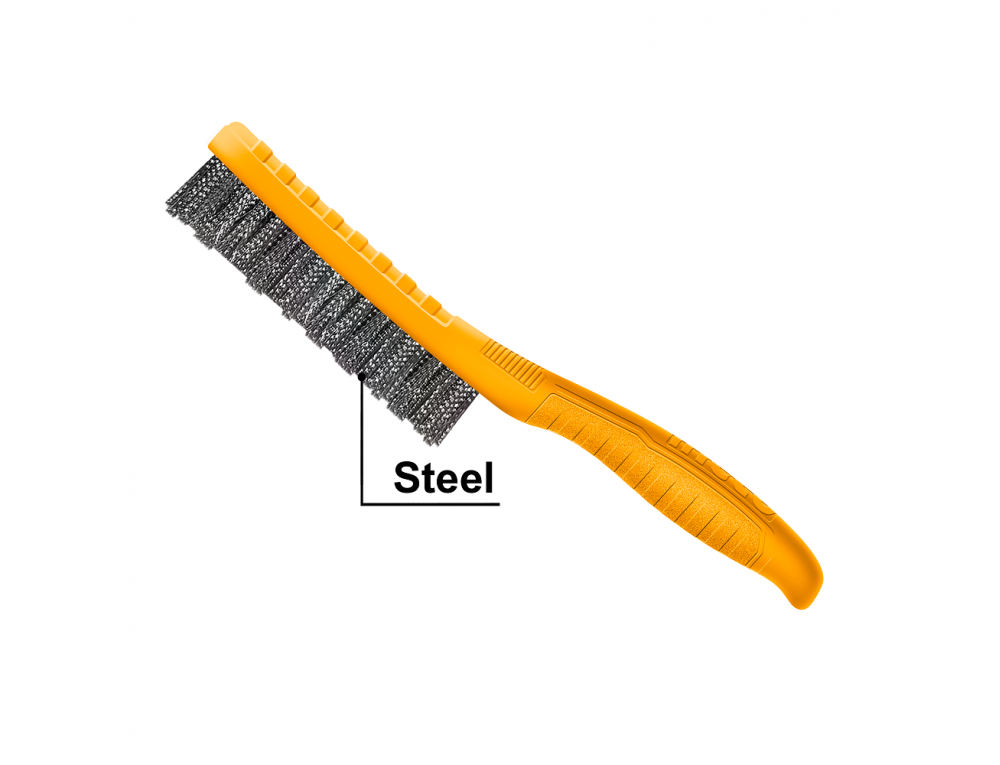 Щітка по металу 270 мм 5 рядів, пластик INGCO