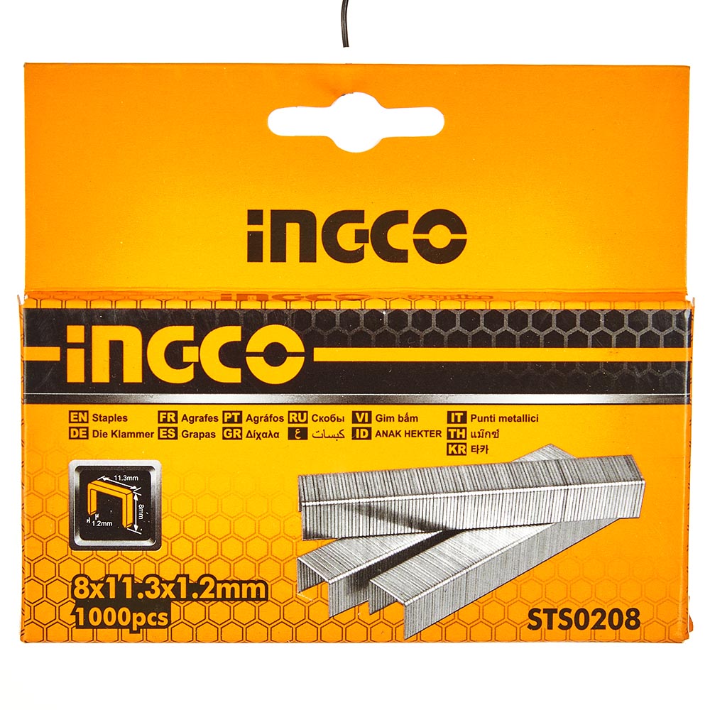 Купить Скоби для степлера тип-140 8×1,2 мм 1000 шт. INGCO