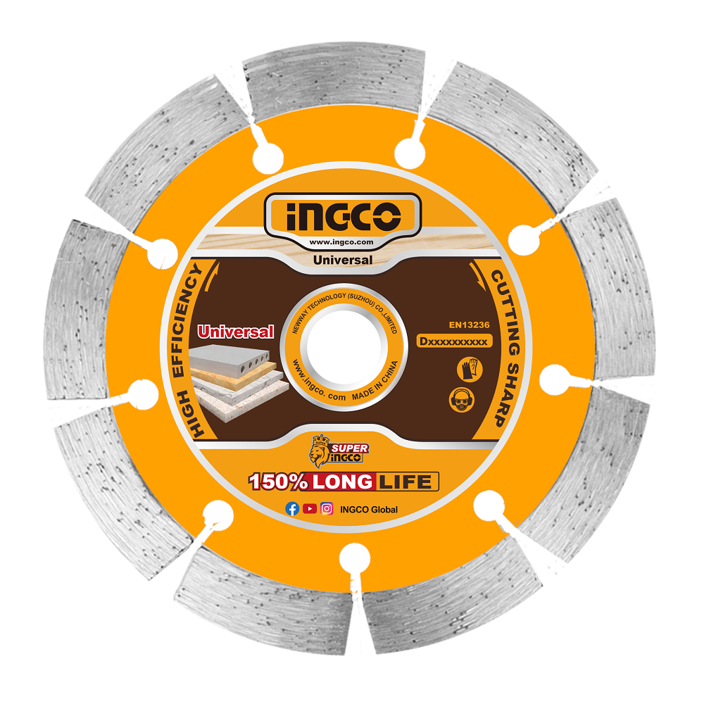 Купить Диск алмазний сегментний 180×12×22,2 мм INGCO INDUSTRIAL