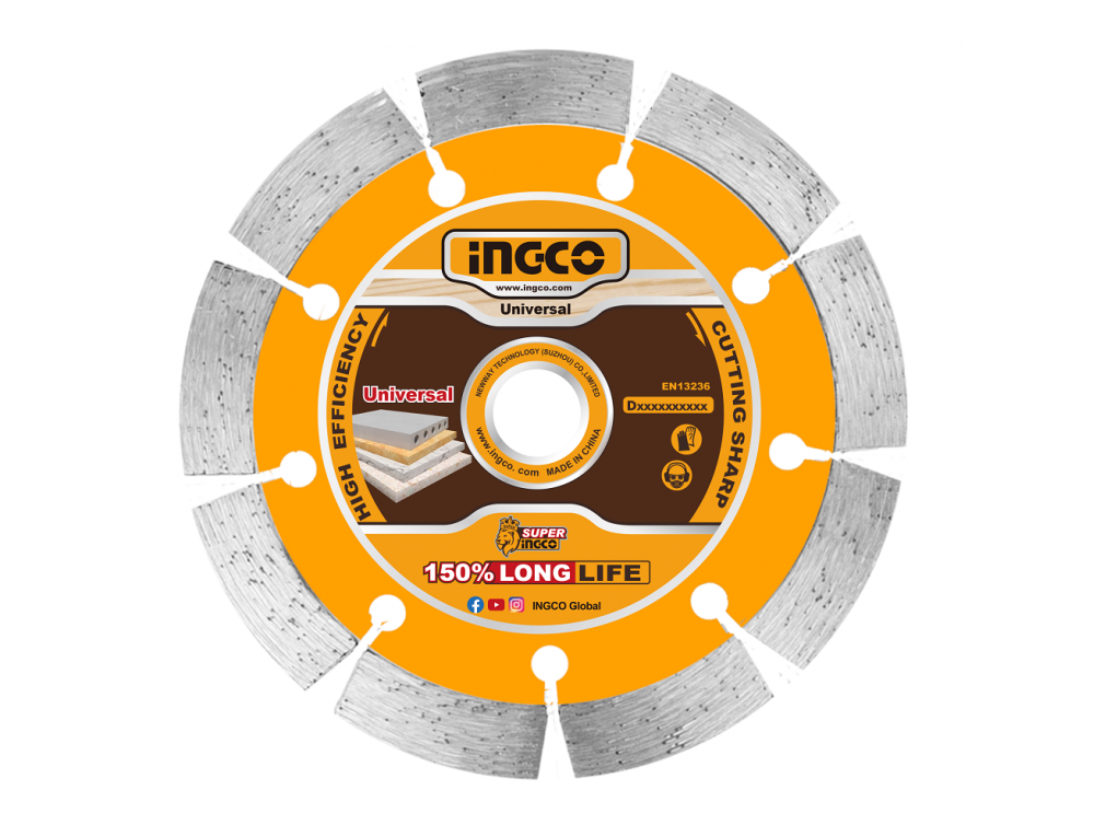 Диск алмазний сегментний 180×12×22,2 мм INGCO INDUSTRIAL